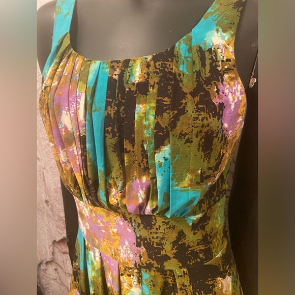 Maccine Multicoloured Stretch Pleated Dress - Picture 4 of 9